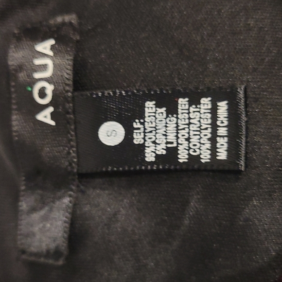 NWT AQUA Metallic Black Velvet Wrap Ruffle Party Dress Small - Picture 7 of 7